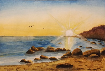 Sunset at sea